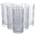 Набір склянок Geometric Glass 6 штук по 300 мл з рельєфним візерунком HP-17-3