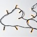 Новорічна гірлянда кімнатна нитка 22 м 220 LED чорний провід Жовтий W220LED22MBY Новорічна гірлянда кімнатна нитка 22 м 220 LED чорний провід Жовтий W220LED22MBY
