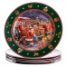 Набір новорічних тарілок із порцеляни Santa 6шт Ø26.5 см Yiwu HP-SDHK-6