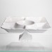 Менажниця на ніжці White Square 31.5*31.5 см порцелянова на 5 секцій Yiwu 120-YH-HG058 Менажниця на ніжці White Square 31.5*31.5 см порцелянова на 5 секцій Yiwu 120-YH-HG058