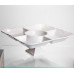 Менажниця на ніжці White Square 31.5*31.5 см порцелянова на 5 секцій Yiwu 120-YH-HG058 Менажниця на ніжці White Square 31.5*31.5 см порцелянова на 5 секцій Yiwu 120-YH-HG058