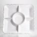 Менажниця на ніжці White Square 31.5*31.5 см порцелянова на 5 секцій Yiwu 120-YH-HG058 Менажниця на ніжці White Square 31.5*31.5 см порцелянова на 5 секцій Yiwu 120-YH-HG058