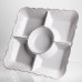 Менажниця на ніжці White Square 31.5*31.5 см порцелянова на 5 секцій Yiwu 120-YH-HG058 Менажниця на ніжці White Square 31.5*31.5 см порцелянова на 5 секцій Yiwu 120-YH-HG058