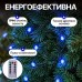 Гірлянда Кінський хвіст Мішура 640 LED 16 ниток 2 м зелена синій GarlandoPro D640L2MGBL