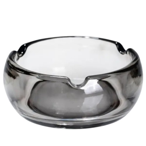Попільничка скляна Round Cigar 12 см, сірий Yiwu HP-34-77 Попільничка скляна Round Cigar 12 см, сірий Yiwu HP-34-77