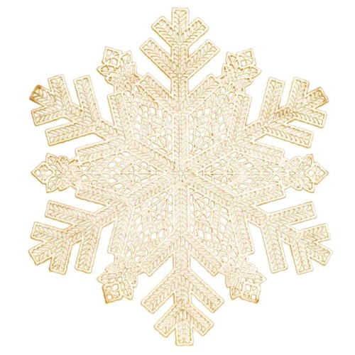 Килимок для сервірування столу Snowflake 38 см, золото HP-36327-13