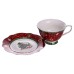 Порцелянаова чашка з блюдцем 250 (мл) Christmas Червона Yiwu HP-SDHK-14 Порцелянаова чашка з блюдцем 250 (мл) Christmas Червона Yiwu HP-SDHK-14