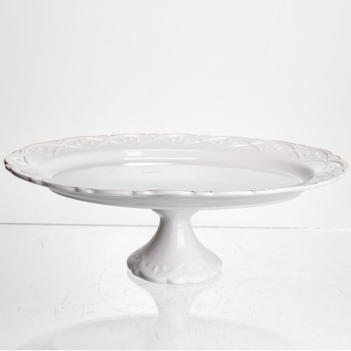 Блюдо на ніжці порцелянове Pearl 25,5 см Yiwu 120-YH-HG050