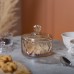 Цукерниця з кришкою Ø 10 см скляна коричнева HP-YH-21