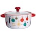 Супниця порцелянова Merry Christmas новорічна 800 (мл) з кришкою Yiwu FM-CS-9B Супниця порцелянова Merry Christmas новорічна 800 (мл) з кришкою Yiwu FM-CS-9B