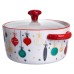 Супниця порцелянова Merry Christmas новорічна 800 (мл) з кришкою Yiwu FM-CS-9B Супниця порцелянова Merry Christmas новорічна 800 (мл) з кришкою Yiwu FM-CS-9B