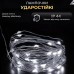 Гірлянда роса на пульті 50 метрів на 500 led світлодіодів крапля на зеленому дроті біла 500L50MGW