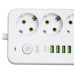Мережевий фільтр-подовжувач 5 розеток 4хUSB-A 1хUSB-C 5м білий HP-5-51