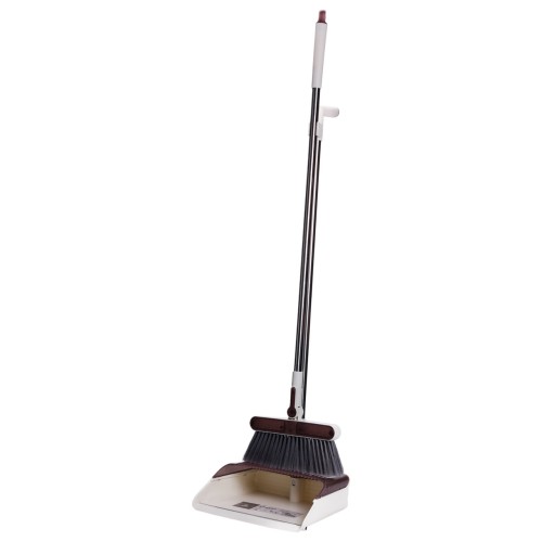 Комплект віник щітка совок довга ручка 26×23×110 см коричневий Household HP-35015-9BR