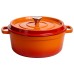 Кокотниця чавунна емальована 6 л, помаранчевий Yiwu HP-FLG-6 ORANGE
