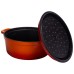 Кокотниця чавунна емальована 6 л, помаранчевий Yiwu HP-FLG-6 ORANGE