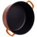 Кокотниця чавунна емальована 6 л, помаранчевий Yiwu HP-FLG-6 ORANGE