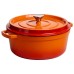Кокотниця чавунна емальована 6 л, помаранчевий Yiwu HP-FLG-6 ORANGE