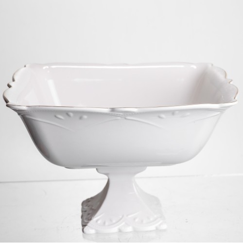 Ваза для фруктів на ніжці порцелянова Pearl 26,5*26,5 см Yiwu 120-YH-HG052