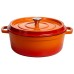 Кокотниця чавунна емальована 7,5 л, помаранчевий Yiwu HP-FLG-7 ORANGE