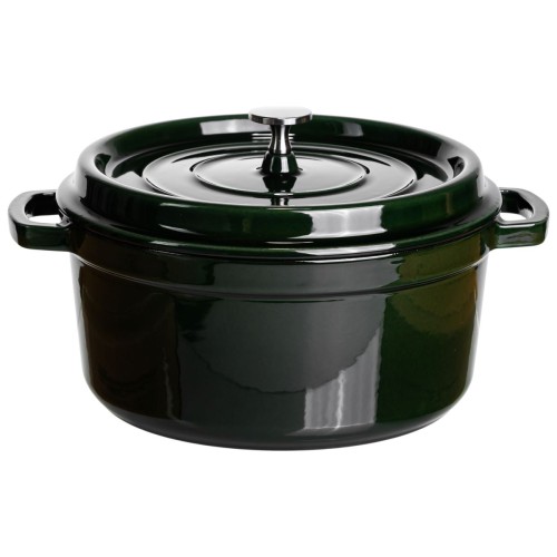Кокотниця чавунна емальована 4,5 л, малахіт Yiwu HP-FLG-11 green