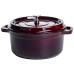 Кокотниця чавунна емальована 4,5 л, бургунді Yiwu HP-FLG-11 burgundy Кокотниця чавунна емальована 4,5 л, бургунді Yiwu HP-FLG-11 burgundy