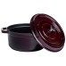 Кокотниця чавунна емальована 4,5 л, бургунді Yiwu HP-FLG-11 burgundy Кокотниця чавунна емальована 4,5 л, бургунді Yiwu HP-FLG-11 burgundy