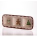 Менажниця порцелянова Merry Christmas на 3 секції 30×11×2.5 (см) прямокутна CR-1-41