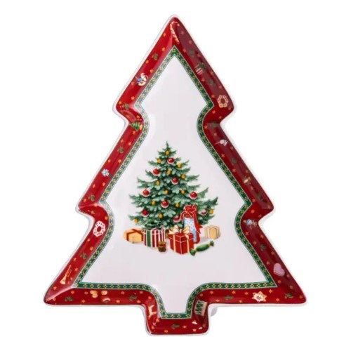 Сервірувальне новорічне блюдо для закусок Christmas 29×24×2 (см) порцеляна HP-SDHK-17 Сервірувальне новорічне блюдо для закусок Christmas 29×24×2 (см) порцеляна HP-SDHK-17