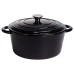 Каструля чавунна емальована 6,5 л, чорний Yiwu HP-FLG-3 BLACK Каструля чавунна емальована 6,5 л, чорний Yiwu HP-FLG-3 BLACK