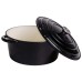Каструля чавунна емальована 6,5 л, чорний Yiwu HP-FLG-3 BLACK Каструля чавунна емальована 6,5 л, чорний Yiwu HP-FLG-3 BLACK