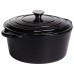 Каструля чавунна емальована 6,5 л, чорний Yiwu HP-FLG-3 BLACK Каструля чавунна емальована 6,5 л, чорний Yiwu HP-FLG-3 BLACK