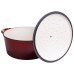 Каструля чавунна емальована 6,5 л, червоний Yiwu HP-FLG-3 RED