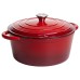 Каструля чавунна емальована 6,5 л, червоний Yiwu HP-FLG-3 RED