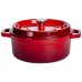 Кокотниця чавунна емальована 5,5 л, червоний Yiwu HP-FLG-5 RED