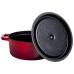 Кокотниця чавунна емальована 5,5 л, червоний Yiwu HP-FLG-5 RED