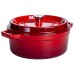 Кокотниця чавунна емальована 5,5 л, червоний Yiwu HP-FLG-5 RED