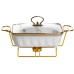 Мармітниця порцелянова 1 л на підставці з підігрівом 31х16х11 см ML-77A-11 Мармітниця порцелянова 1 л на підставці з підігрівом 31х16х11 см ML-77A-11