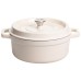 Кокотниця чавунна емальована 5,5 л, бежевий Yiwu HP-FLG-5 WHITE
