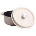 Кокотниця чавунна емальована 5,5 л, бежевий Yiwu HP-FLG-5 WHITE