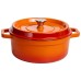 Кокотниця чавунна емальована 5,5 л, помаранчевий Yiwu HP-FLG-5 ORANGE
