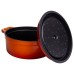 Кокотниця чавунна емальована 5,5 л, помаранчевий Yiwu HP-FLG-5 ORANGE