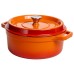 Кокотниця чавунна емальована 5,5 л, помаранчевий Yiwu HP-FLG-5 ORANGE