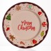 Новорічна тарілка з порцеляни Merry Christmas т Ø27.5 см CR-1-39