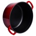 Кокотниця чавунна емальована 4,5 л, червоний Yiwu HP-FLG-4 RED Кокотниця чавунна емальована 4,5 л, червоний Yiwu HP-FLG-4 RED