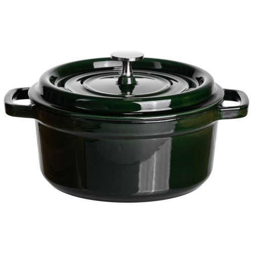 Кокотниця чавунна емальована 2,5 л, малахіт HP-FLG-9 green Кокотниця чавунна емальована 2,5 л, малахіт HP-FLG-9 green