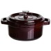 Кокотниця чавунна емальована 2 л, бургунді Yiwu HP-FLG-8 burgundy