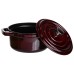 Кокотниця чавунна емальована 2 л, бургунді Yiwu HP-FLG-8 burgundy
