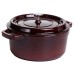 Кокотниця чавунна емальована 4 л, бургунді Yiwu HP-FLG-10 burgundy