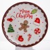 Новорічна тарілка з порцеляни Merry Christmas Ø21 см CR-1-40